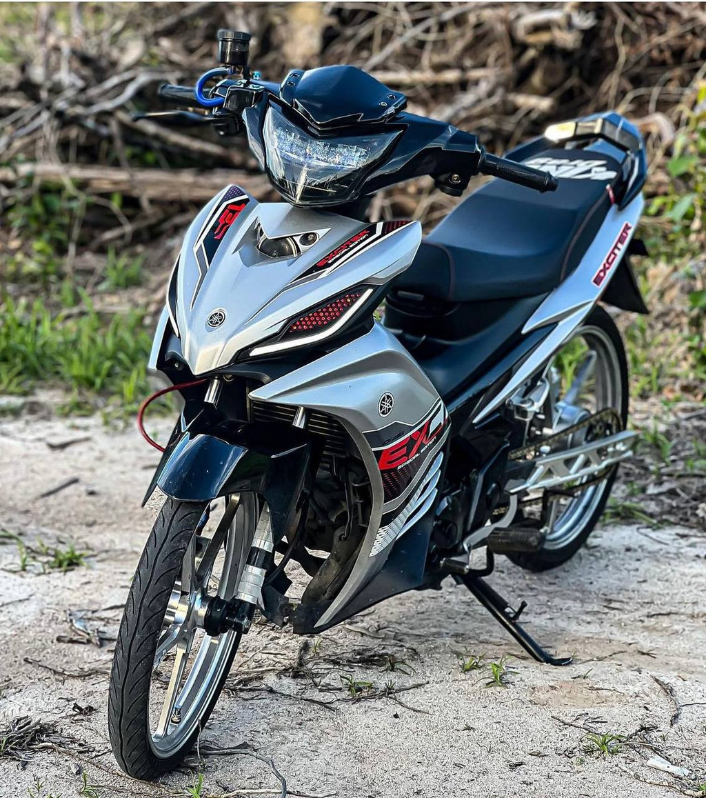 COVERSET LC 135 LC135 V6 EXCITER SILVER DUST 2021 DOCTOR / VELOZI L6-ECT-2 SIAP TAMPAL FREE EMBLEM