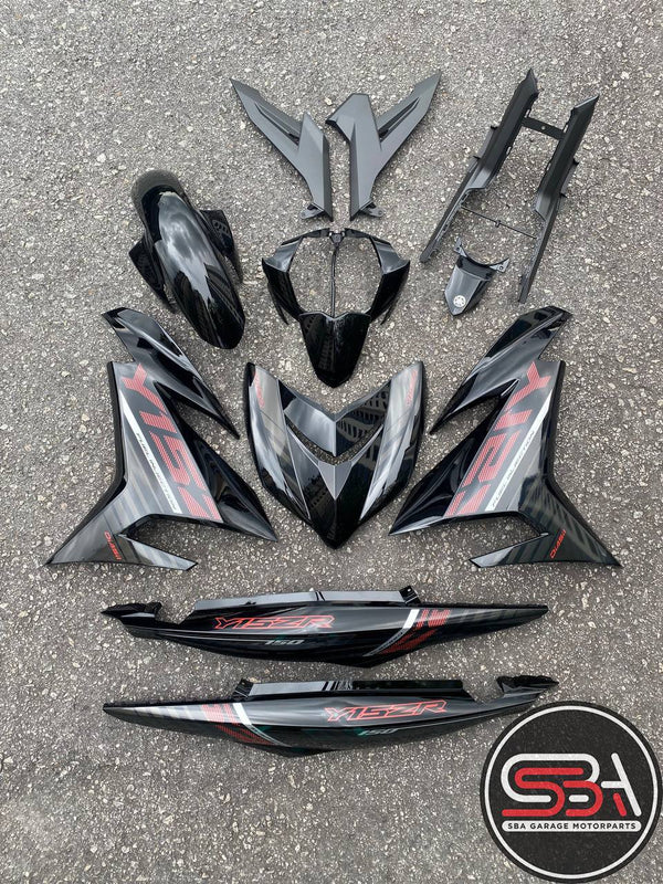 COVER SET ORIGINAL 100% HLY HONG LEONG YAMAHA Y15ZR V1 V2 HITAM FIRST EDITION BATMAN COVERSET BODYSET Y15ZR YSUKU