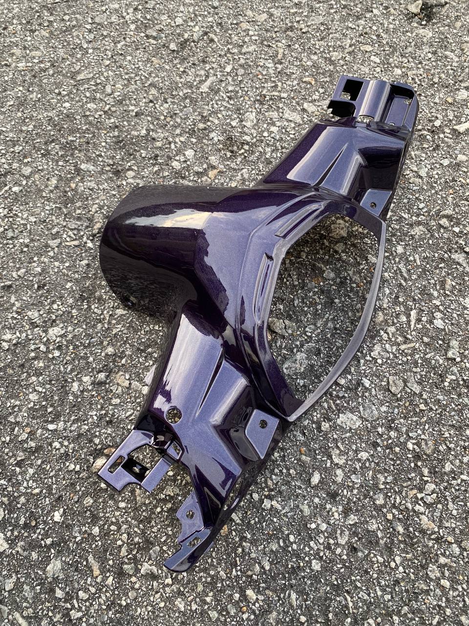 COVERSET LC LC135 V1 YAMAHA DOCTOR P PURPLE 023 2015 NEW DESIGN STRIPE SIAP TANAM CLEAR 2K