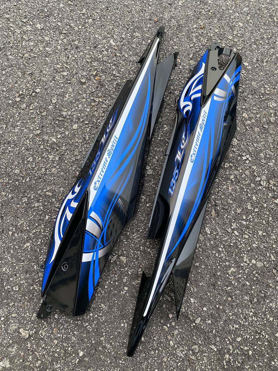 COVERSET BODYSET YAMAHA LC LC135 V1 DR SE BLUE STRIPE TANAM CODE 030 DOCTOR EDITION OEM