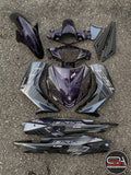 COVERSET LC LC135 V1 YAMAHA DOCTOR P PURPLE 023 2015 NEW DESIGN STRIPE SIAP TANAM CLEAR 2K