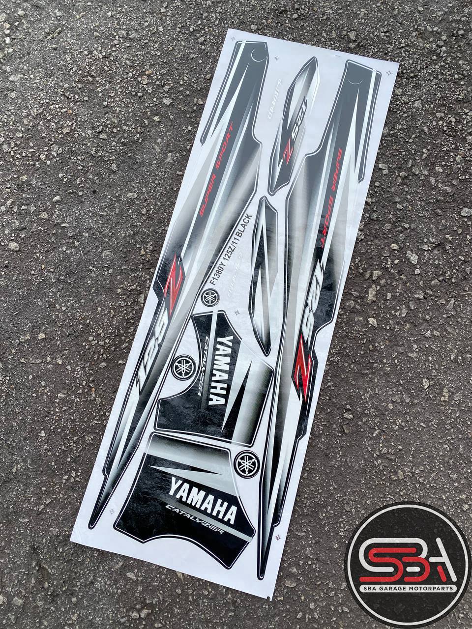 STICKER / STRIPE BODY SET / COVERSET 125Z MORITAKA HITAM SKALA BLACK ORIGINAL YAMAHA