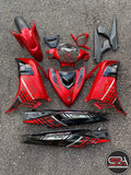 COVERSET BODYSET YAMAHA LC LC135 V6 V7 DR RED BATMAN MERAH 2015 STRIPE TANAM CODE 035 DOCTOR EDITION VELOZI