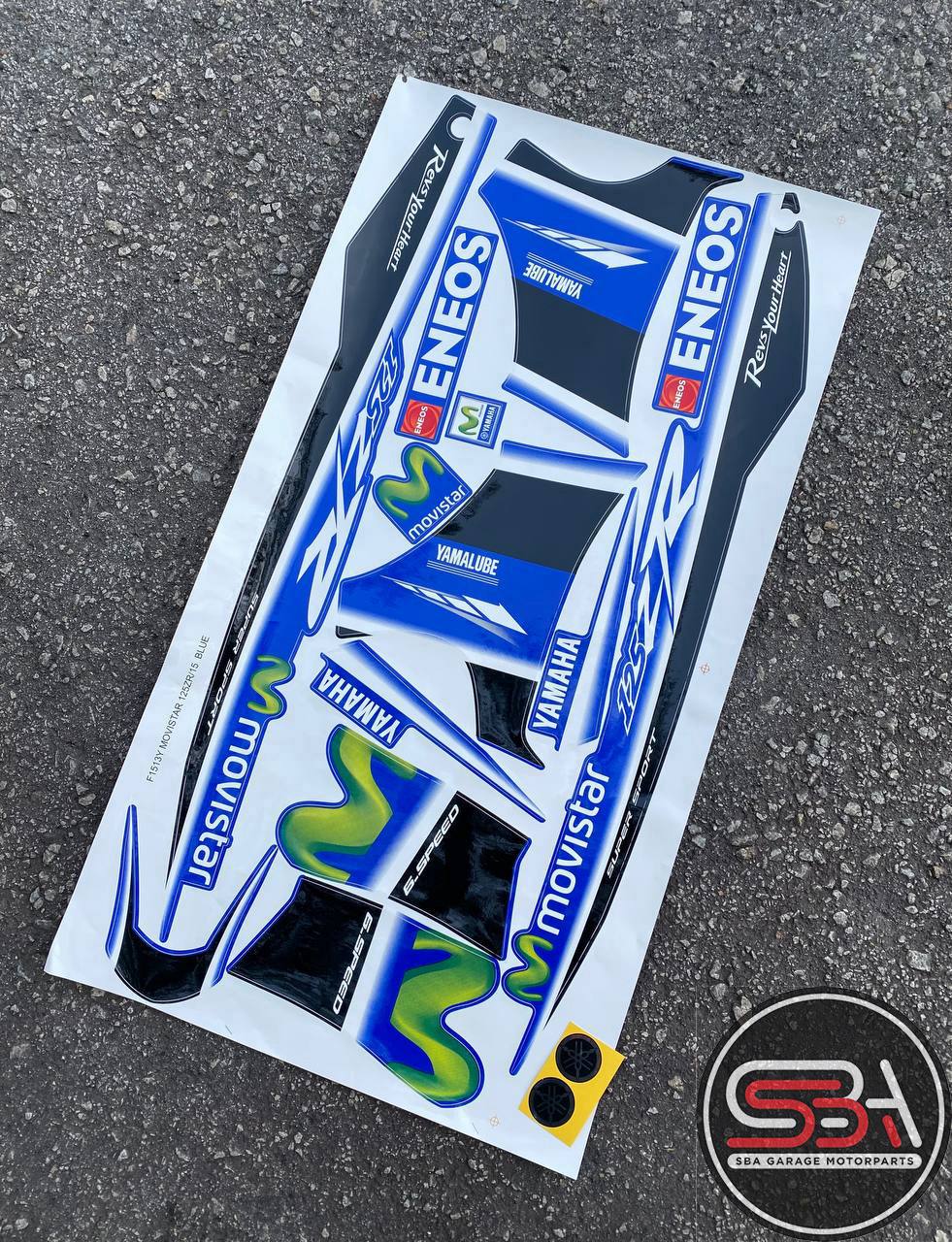 STICKER STRIPE BODY SET / COVERSET 125ZR  MORITAKA MOVISTAR ENEOS ORIGINAL YAMAHA