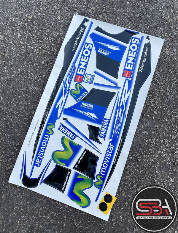 125ZR MORITAKA MOVISTAR ENEOS BODY STRIPE STICKER SET / COVERSET ORIGINAL YAMAHA