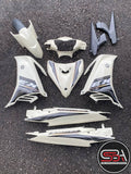 LC LC135 OEM V1 V2 V3 V4 V5 V6 CREAMY COVERSET OEM / VELOZI STRIPE TANAM CLEAR 2K FREE EMBLEM TIMBUL ORIGINAL