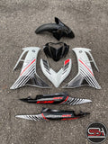 COVERSET BODYSET LC135 LC V8 P WHITE PUTIH FUEL INJECTION FI YAMAHA SIAP TANAM DOCTOR 043 OEM EDITION