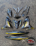 COVERSET Y15ZR V1 V2 MATELIC BLACK EXCITER RC YELLOW KUNING PREMIUM EDITION BODYSET Y15 YSUKU ORIGINAL VELOZI HLY
