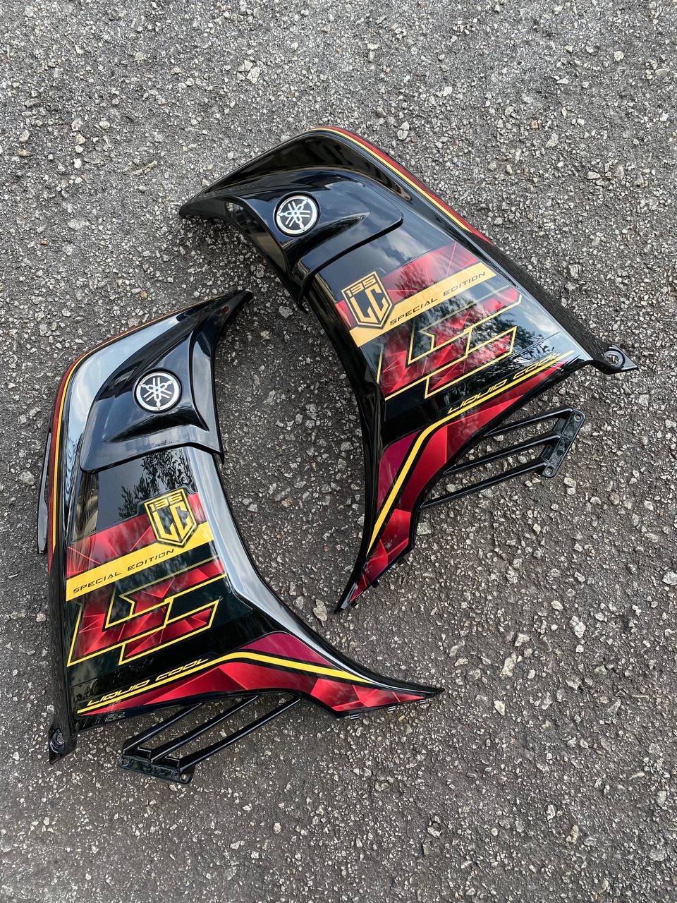 COVERSET BODYSET YAMAHA LC LC135 V6 V7 DPRME METALIC BLACK RED TITAN L6-ST-14 SIAP TANAM VELOZI DOCTOR 054