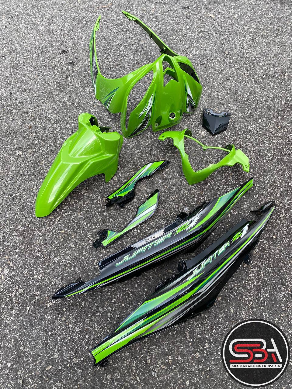 COVERSET BODYSET OEM SET LAGENDA SRL 115 / 115Z FI JUPITER GREEN HIJAU 013 DOCTOR STICKER SIAP TANAM