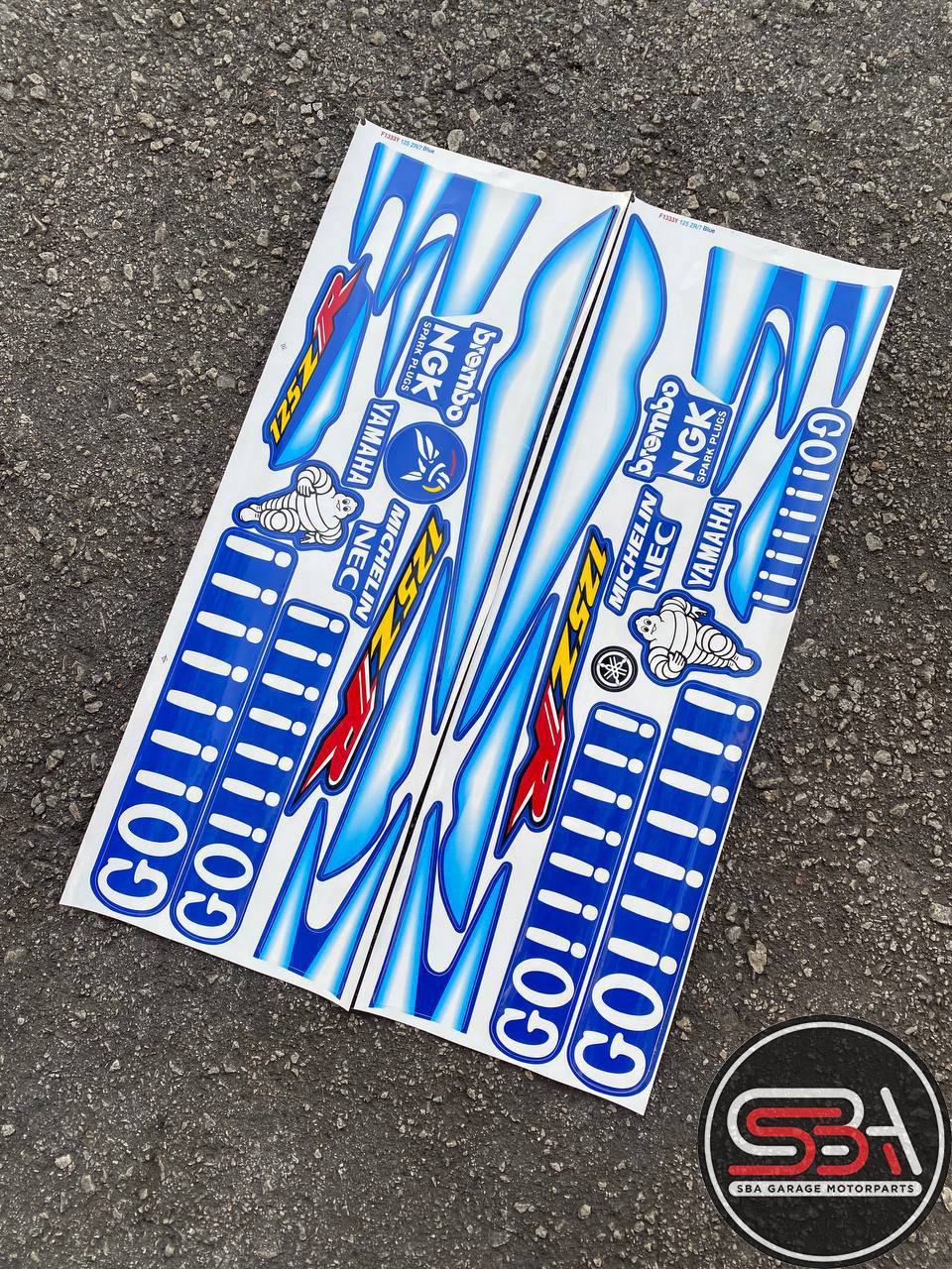 STICKER STRIPE BODY SET / COVERSET 125 125Z 125ZR MORITAKA GO GO GO !!! ORIGINAL YAMAHA