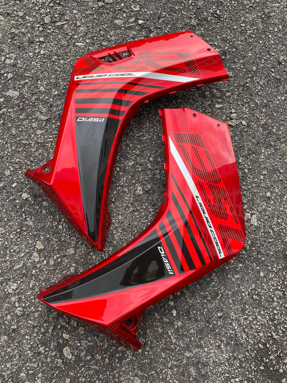 COVERSET LC LC135 V1 YAMAHA DOCTOR P RED MERAH BATMAN 021 2015  / VELOZI L1-BM-2 STRIPE SIAP TANAM CLEAR