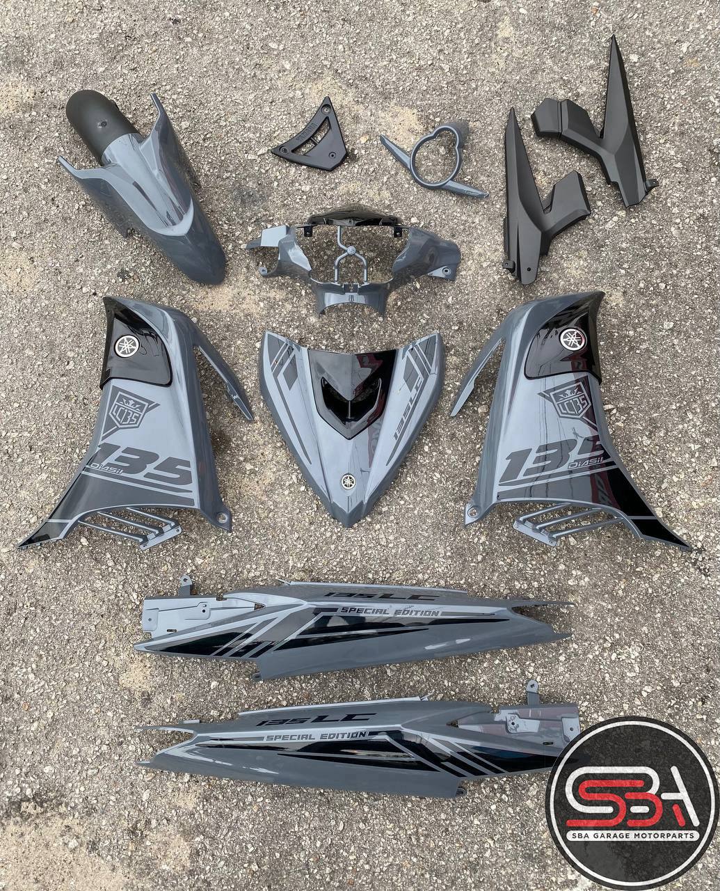 COVER SET LC LC135 OEM V6 V7 NARDO GREY MATELIC 2022 011 - COVERSET BODYSET OEM/DOC SIAP TANAM