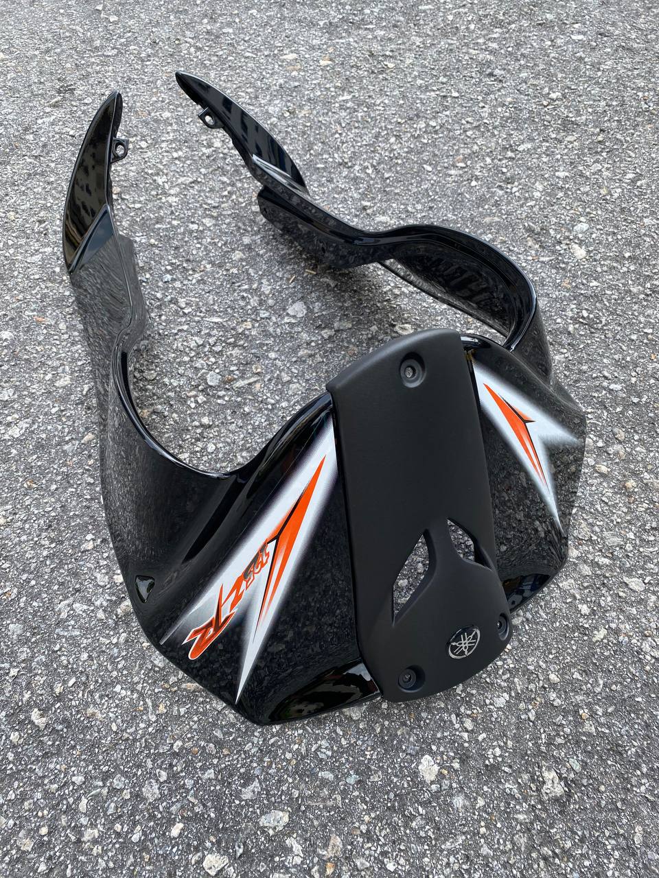 COVERSET ORIGINAL HLY YAMAHA 125 125z 125zr HITAM OREN STRIPE/STICKER SIAP TAMPAL PERCUMA EMBLEM HONG LEONG VELOZI MMATE