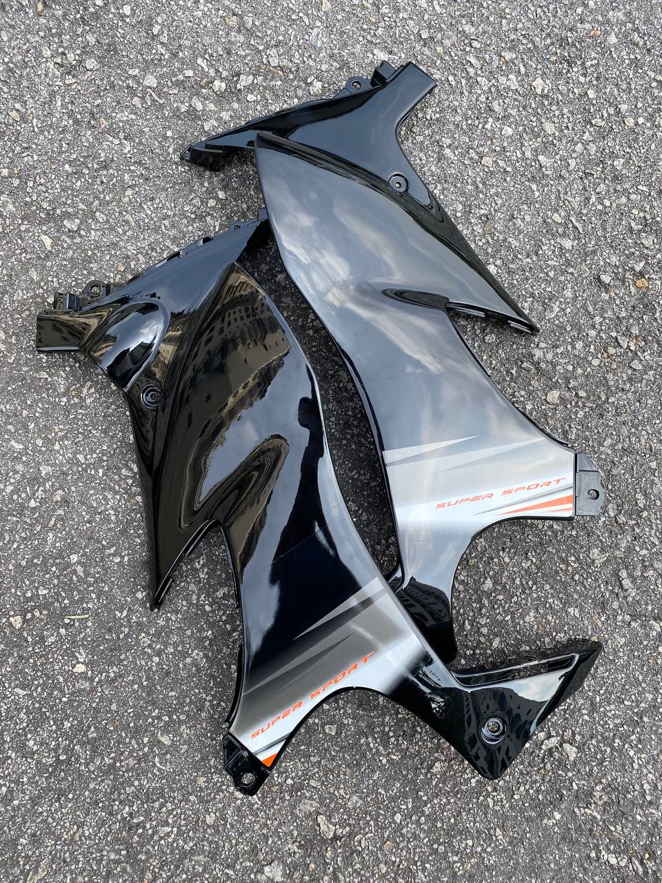 COVERSET ORIGINAL HLY YAMAHA 125 125z 125zr HITAM OREN STRIPE/STICKER SIAP TAMPAL PERCUMA EMBLEM HONG LEONG VELOZI MMATE