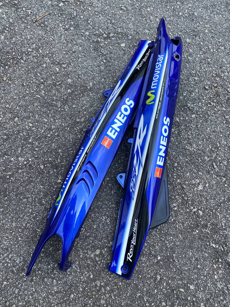 COVERSET ORIGINAL HLY YAMAHA 125z 125zr BIRU MOVISTAR STRIPE STICKER SIAP TAMPAL PERCUMA EMBLEM HONG LEONG VELOZI