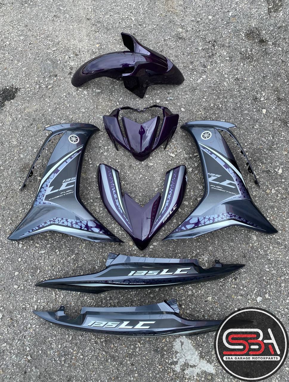COVERSET BODYSET LC135 LC V8 FUEL INJECTION DNPM1 PURPLE GREY BDK1 HLY HONG LEONG YAMAHA / VELOZI / M SEKI  / VDOCTOR