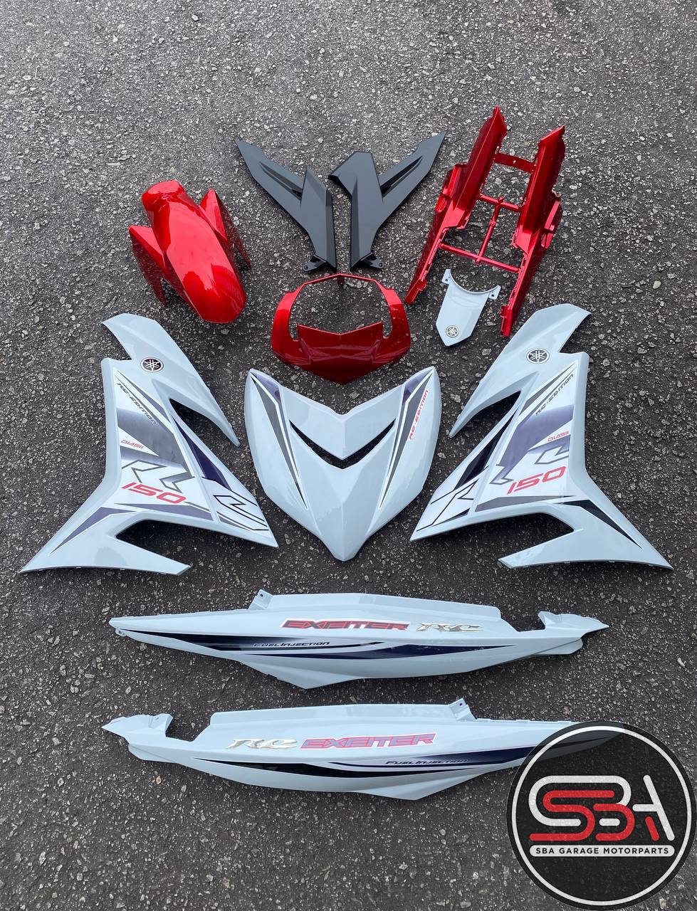 COVERSET BODYSET Y15 Y15ZR V2 EXCITER RC WHITE 2019 ORIGINAL EQUIPMENT MANUFACTURER OEM SIAP TANAM