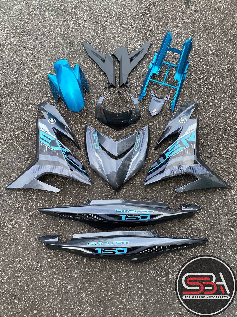 YAMAHA BODYSET Y15 YSUKU Y15ZR V1 V2 EXCITER 2021 SPECIAL EDITION GREY STRIPE TANAM CLEAR OEM VELOZI COVERSET