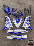 COVERSET BODYSET YAMAHA LC LC135 V6 V7 DR BLUE GP BIRU CODE 039 STRIPE TANAM DOCTOR EDITION OEM