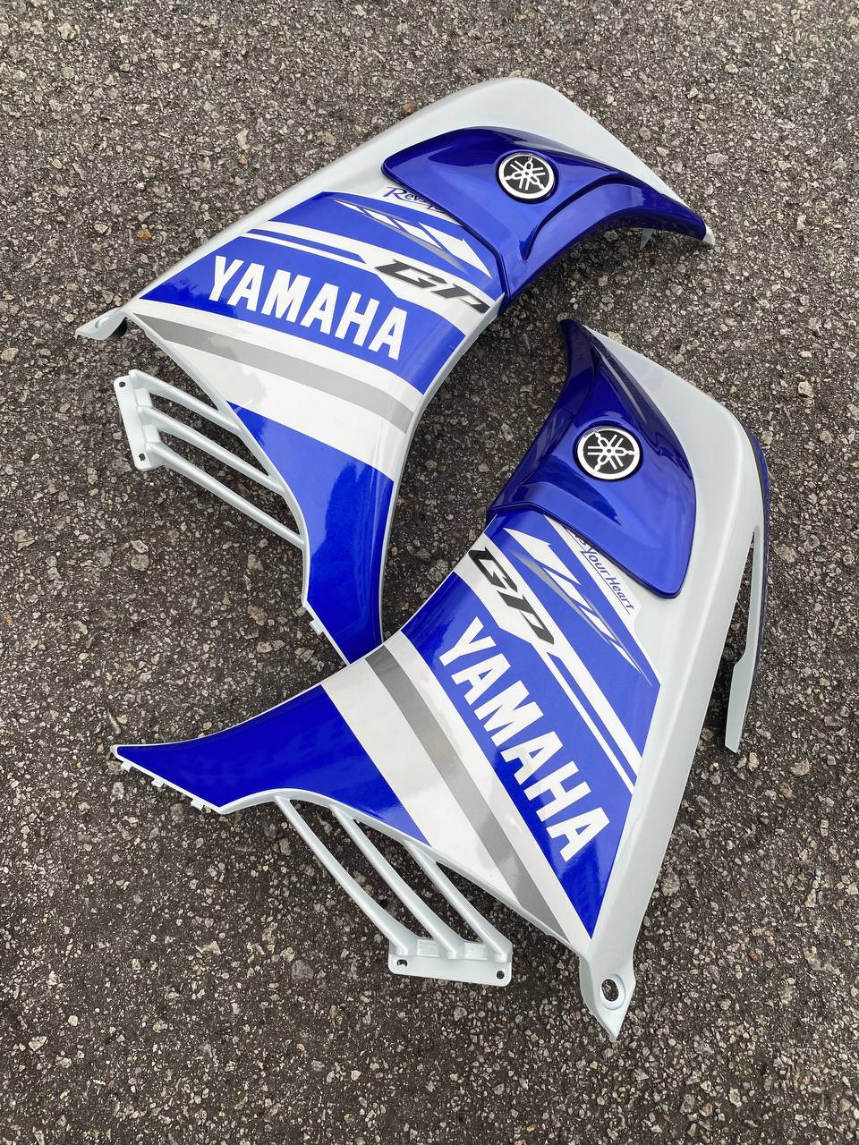 COVERSET BODYSET YAMAHA LC LC135 V6 V7 DR BLUE GP BIRU CODE 039 STRIPE TANAM DOCTOR EDITION OEM
