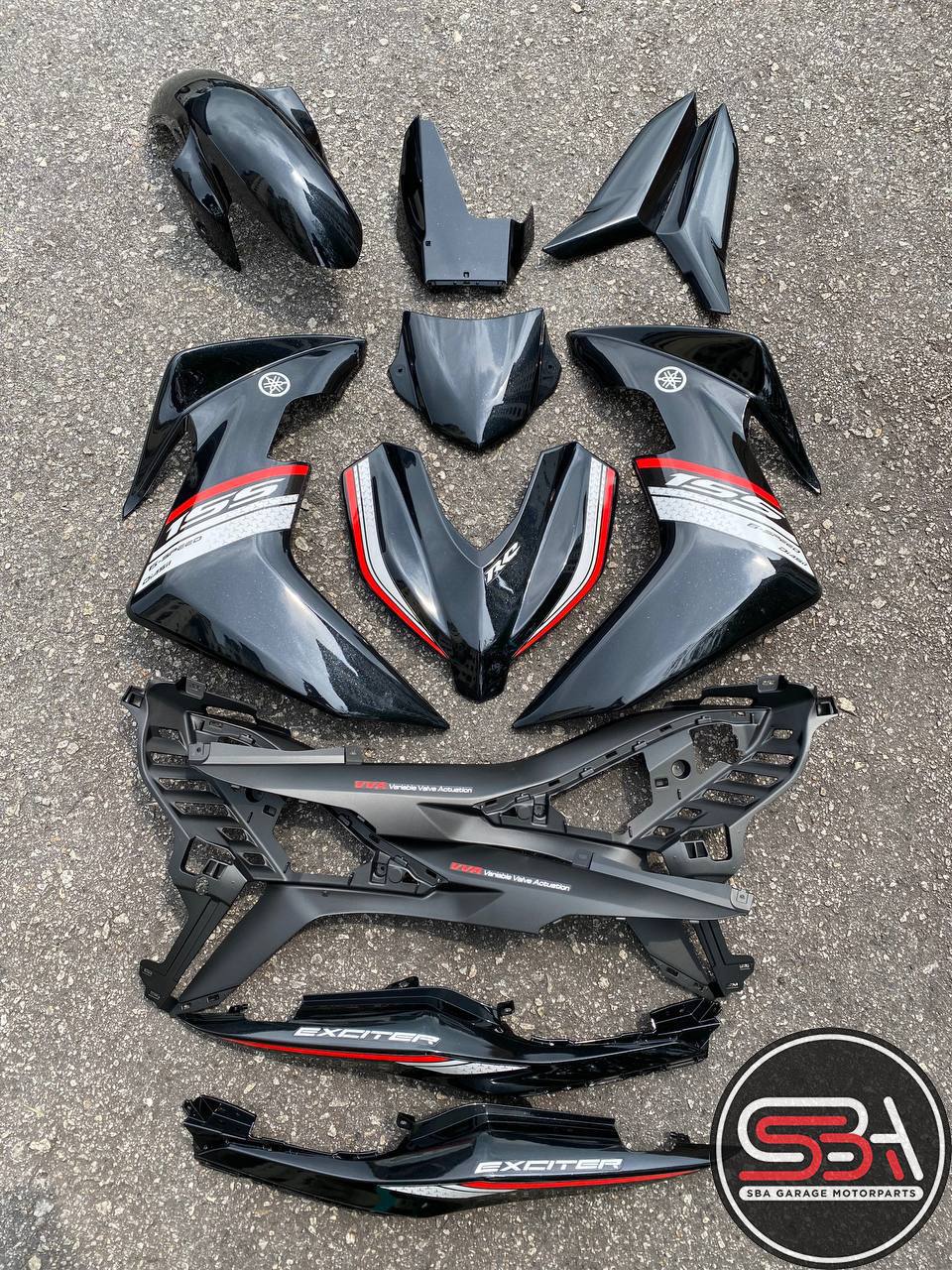 Y16 COVERSET Y16ZR ORIGINAL EQUIPMENT MANUFACTURED OEM DOCTOR ABS RC HITAM BLACK MATELIC 004 SIAP TANAM NEW READY STOK