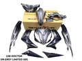 COVERSET YAMAHA LC 135 LC135 DOCTOR V1 ( 005 ) V4 V5 V6 V7 ( 012 ) GREY MATELIC 2022 BODYSET SIAP TANAM KILAT