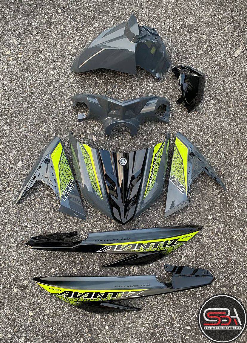 COVERSET BODYSET EGO AVANTIZ YAMAHA STICKER SIAP TAMPAL PGD GREY M SEKI FULLSET NEW