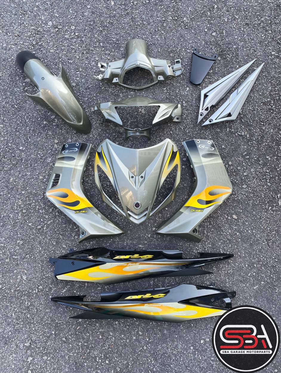 COVERSET BODYSET YAMAHA LC LC135 V1 API NESCAFE DESIGN FREE EMBLEM TIMBUL ORIGINAL HLY HONG LEONG YAMAHA