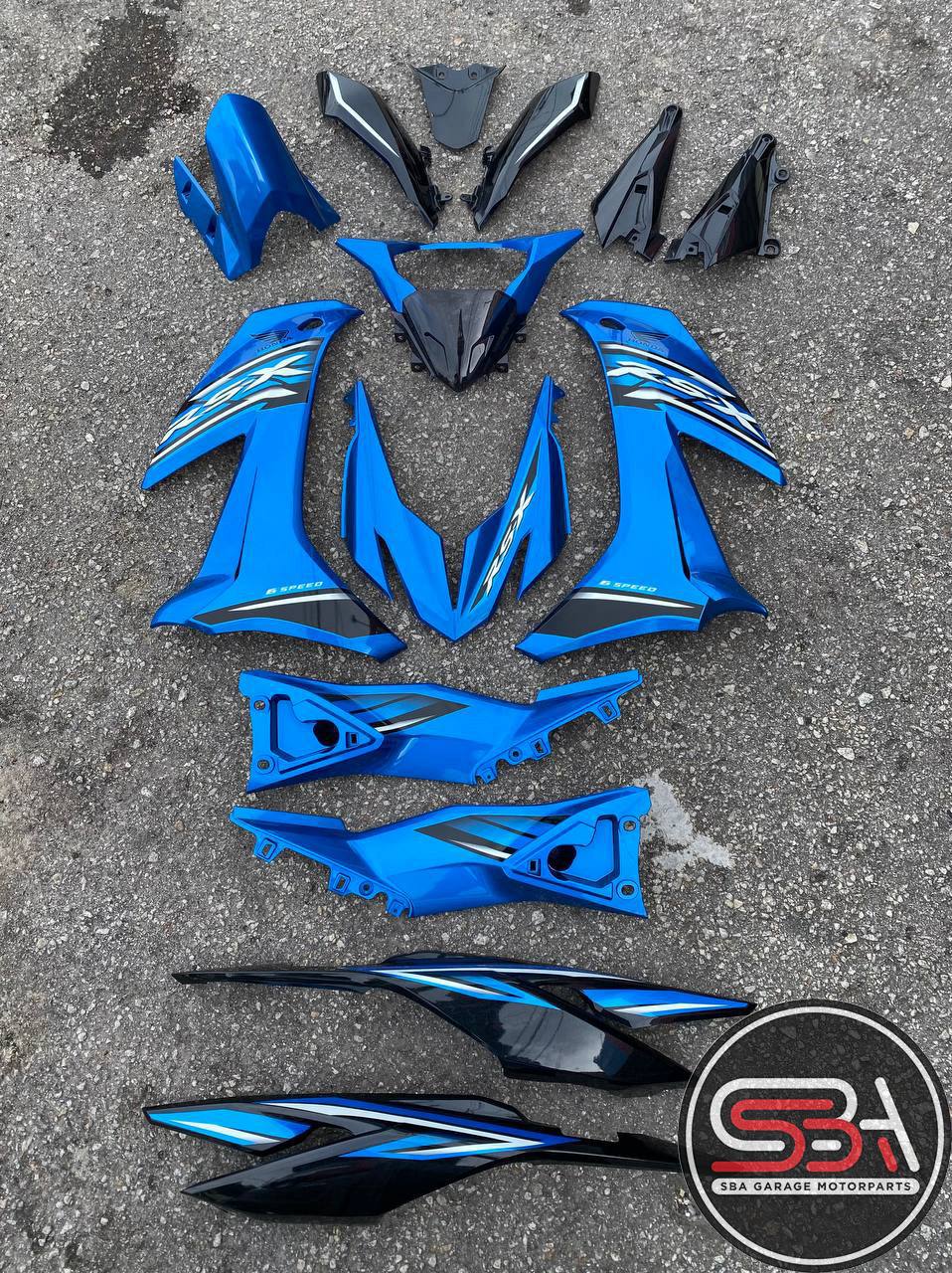HONDA RSX RS-X 150 RSX150 COVERSET DOCTOR KS BLUE 011 002 BIRU FULL ORIGINAL COLOR STRIPE SIAP TAMPAL FIT DENGAN BODY