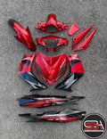 COVERSET BODY SET YAMAHA LC 135 V1 MAROON DRMK MERAH ORIGINAL 1ST EDITION 100% HONG LEONG YAMAHA HLY SIAP TAMPAL