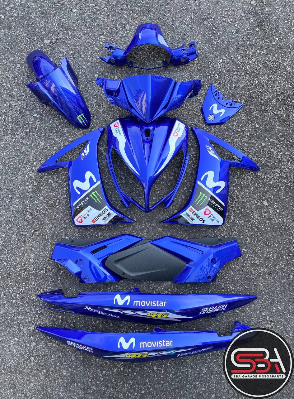 COVERSET NOUVO LC SCOOTER YAMAHA FIAT 46 PETRONAS TERMASUK STICKER SIAP TANAM OEM