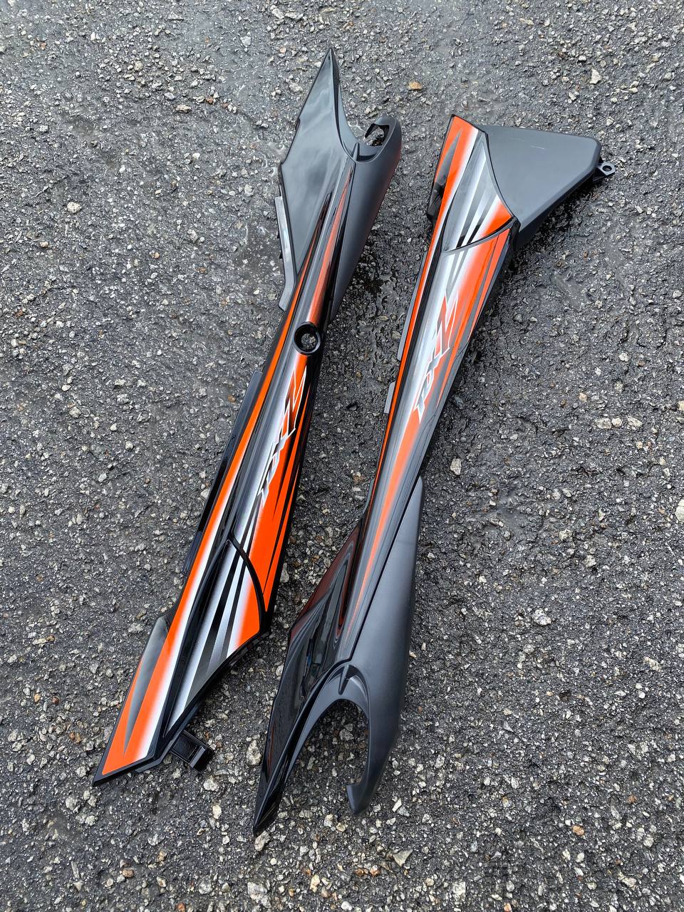 COVERSET BODYSET RXZ 5PV CATALYZER ORANGE BLACK ( CODE 13 ) SIAP TANAM SEPERTI GAMBAR ( TERMASUK TANK )
