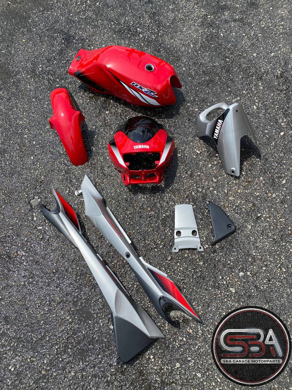 COVERSET BODYSET RXZ 5PV CATALYZER VRC S3 RED SILVER GRAPHIC 10 SIAP TANAM SEPERTI GAMBAR ( TERMASUK TANK )