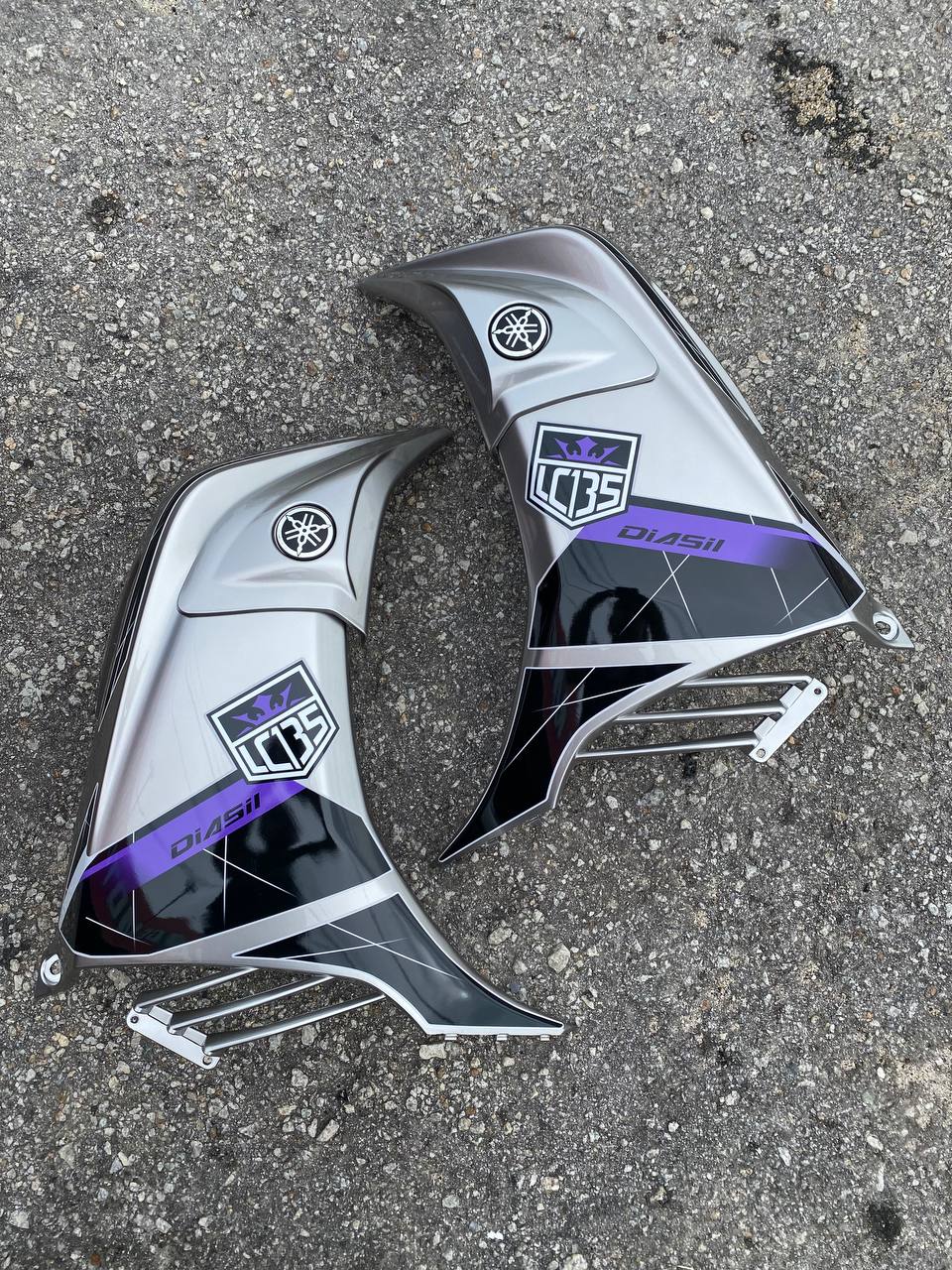 COVERSET BODYSET YAMAHA LC LC135 V6 V7 BPM1 S3 PURPLE SILVER STANDARD STRIPE TANAM VELOZI L6-ST-13 DOCTOR 047
