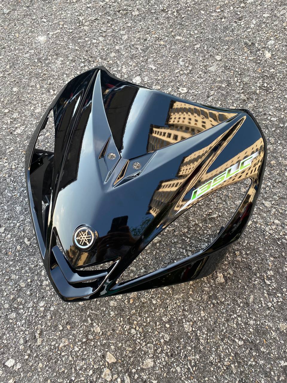 COVERSET BODYSET YAMAHA LC LC135 V1 HITAM HIJAU ORIGINAL HONG LEONG YAMAHA HLY STRIPE SIAP TAMPAL – FREE EMBLEM TIMBUL
