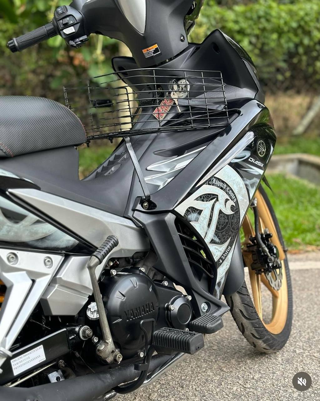 COVERSET LC135 V2 V3 V4 4S 5S HITAM FULL BATIK SMOKE HITAM ORIGINAL HLY HONG LEONG YAMAHA STICKER SIAP TAMPAL