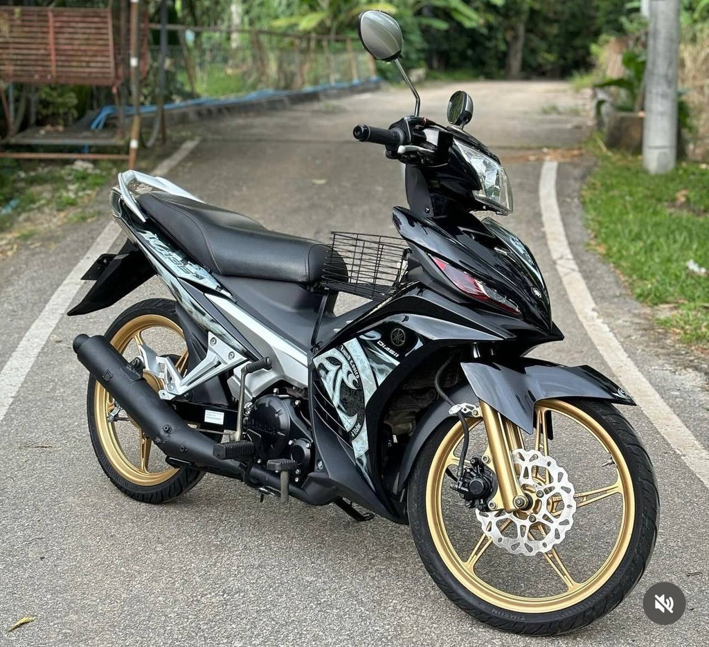 COVERSET LC135 V2 V3 V4 4S 5S HITAM FULL BATIK SMOKE HITAM ORIGINAL HLY HONG LEONG YAMAHA STICKER SIAP TAMPAL