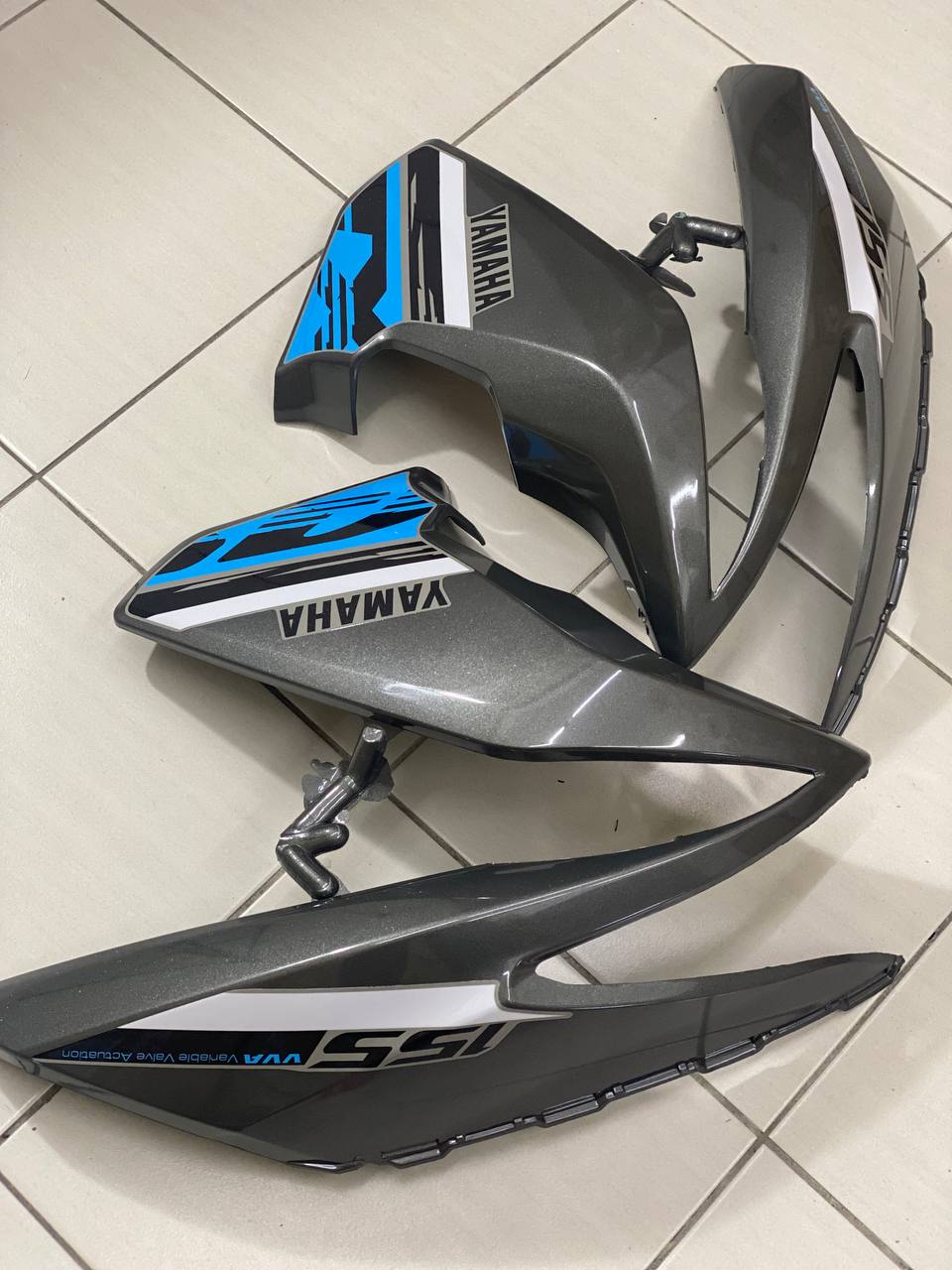 COVERSET BODYSET NVX 155 NVX155 V1 YAMAHA DOCTOR GREY 008 SIAP TANAM