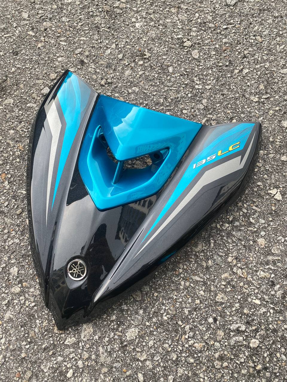 COVERSET YAMAHA SIAP TANAM LC135 LC V6 V7 METALIC CYAN GLOSSY KILAT DOCTOR EDITION TERMASUK EMBLEM,COVER ENGINE,HEAD CAP