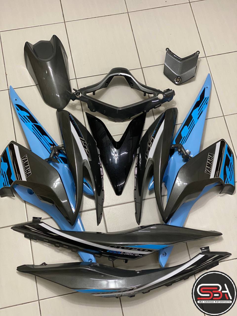 COVERSET BODYSET NVX 155 NVX155 V1 YAMAHA DOCTOR GREY 008 SIAP TANAM