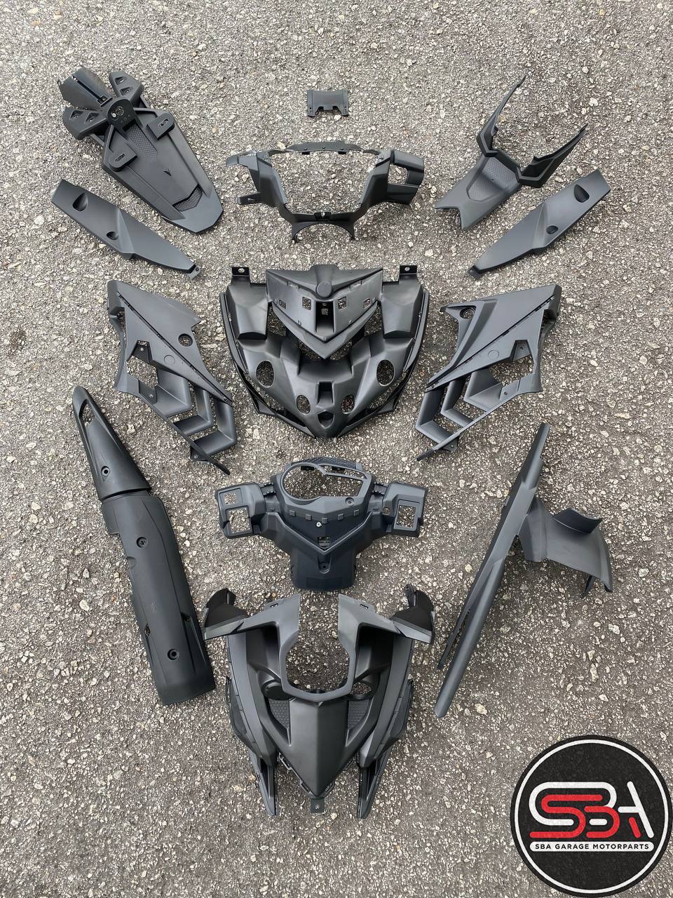 Y150 ZR Y15 V1 COMPLETE SET COVER INNER HITAM MATTE OEM 13 ITEM / HITAM KILAT GLOSSY