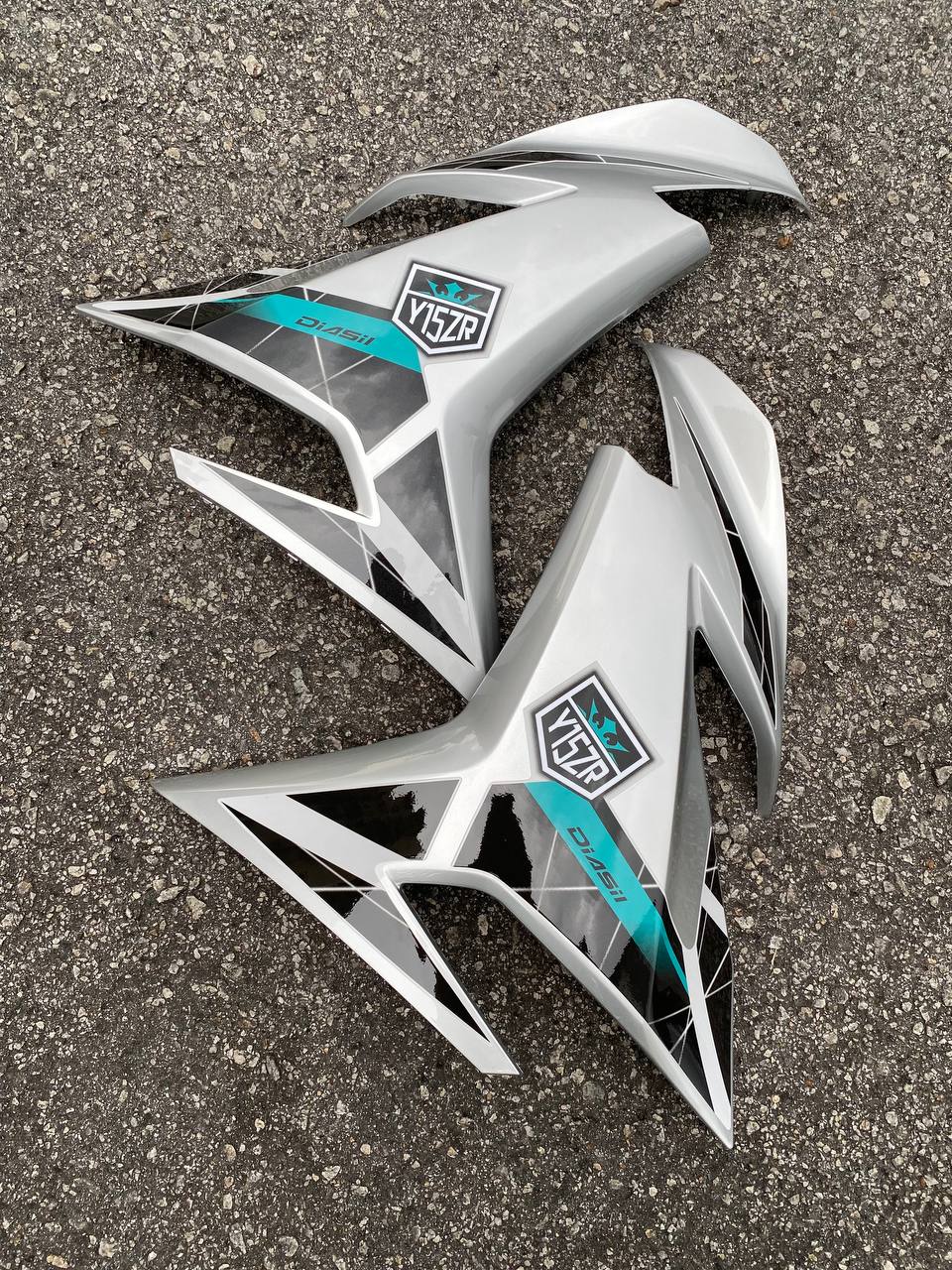 COVERSET BODYSET YAMAHA Y Y15 Y15ZR V1 V2 DOCTOR CS6 CYAN SILVER 038 SIAP TANAM CLEAR 2K