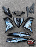 COVERSET ORIGINAL HONG LEONG YAMAHA HLY VELOZI M SEKI LC LC135 V2 V3 V4 V5 V6 BIRU BATIK SMOKE STRIPE SIAP TAMPAL