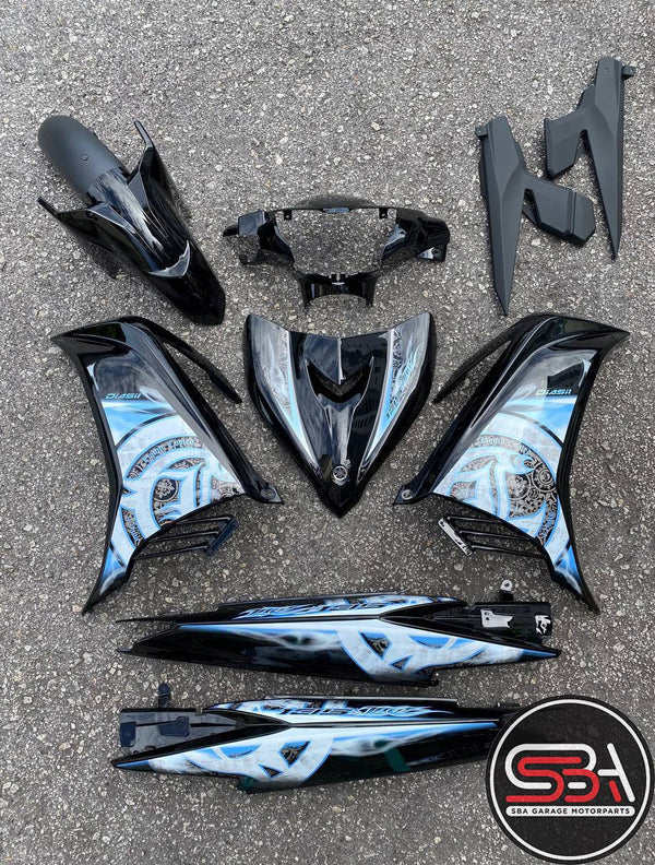 YAMAHA LC LC135 V2 V3 V4 V5 V6 V7 HITAM KILAT BIRU BATIK SMOKE COVERSET SIAP TAMPAL M SEKI MALAYSIA / VELOZI