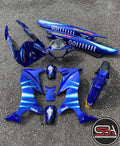COVERSET ORIGINAL HLY HONG LEONG YAMAHA 125 125Z 125ZR BIRU GO GO STRIPE/STICKER SIAP TAMPAL HLY / VELOZI