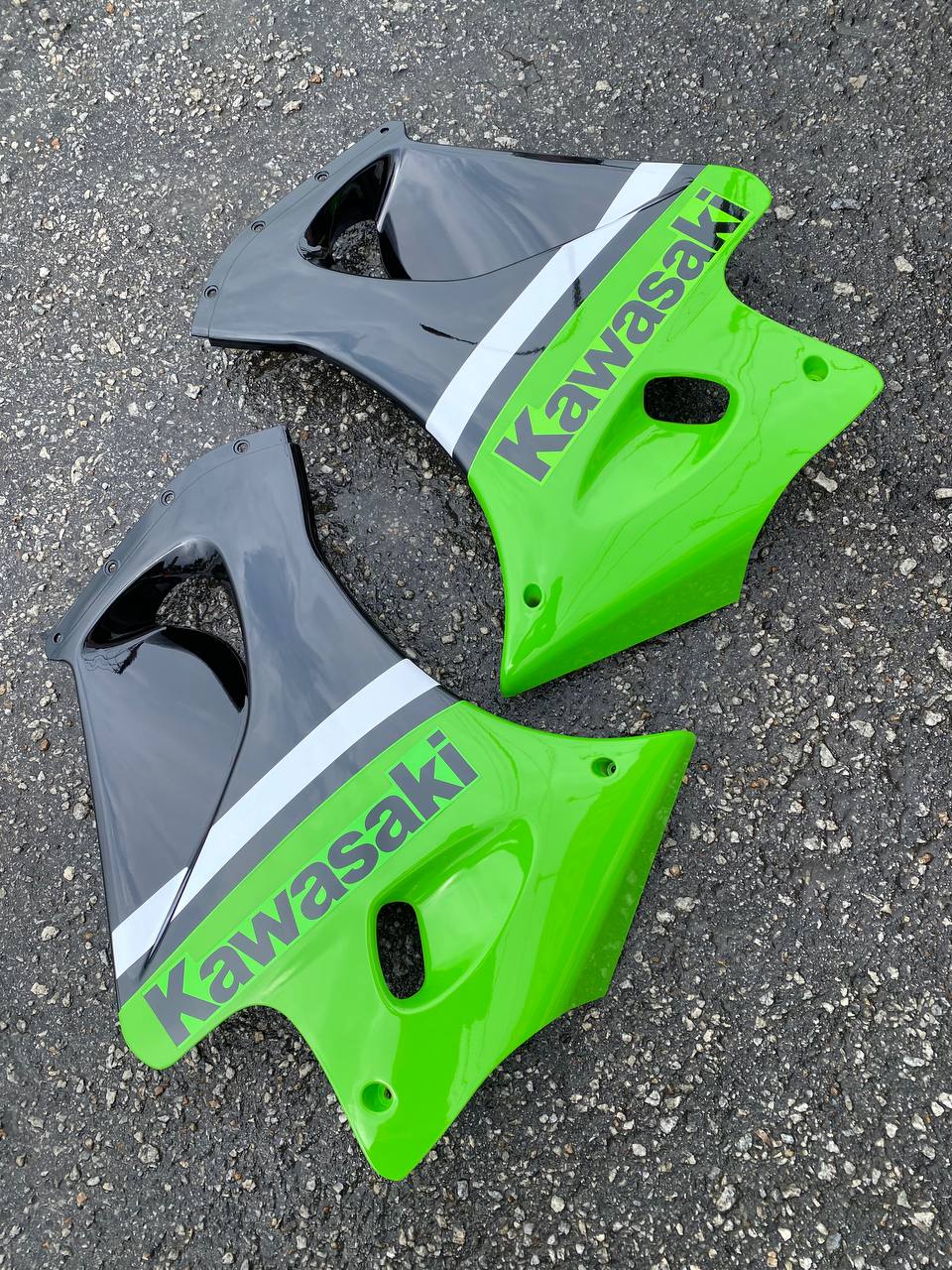 KAWASAKI NINJA DOUBLE R KR 150 RR BODY COVERSET STICKER TANAM 2 TONE BLUE BIRU SEKALI TANK ( 2 KOTAK BESAR ) OEM SET (Copy)