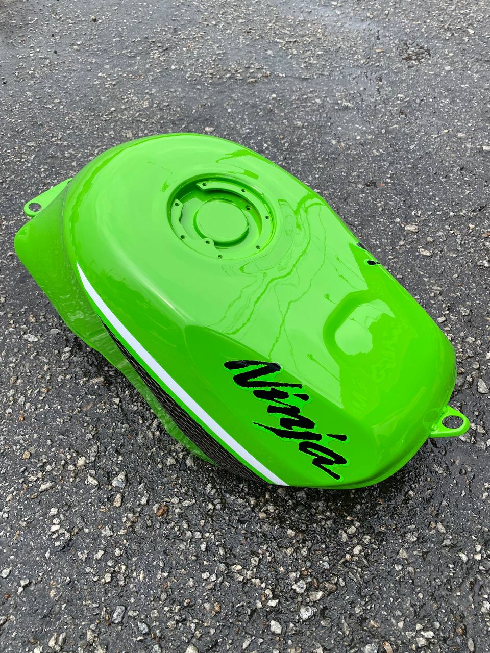 KAWASAKI NINJA DOUBLE R KR 150 RR BODY COVERSET STICKER TANAM 2 TONE BLUE BIRU SEKALI TANK ( 2 KOTAK BESAR ) OEM SET (Copy)