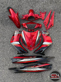 COVERSET BODYSET LC LC135 V1 MERAH MAROON DRMK GOLD ORIGINAL 100% HONG LEONG YAMAHA HLY / M MATE STRIPE SIAP TAMPAL