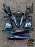 COVERSET BODYSET HLY LC135 V6 SPECIAL EDITION BIRU / MERAH SE COLOUR - ORIGINAL HONG LEONG YAMAHA - STRIPE SIAP TAMPAL